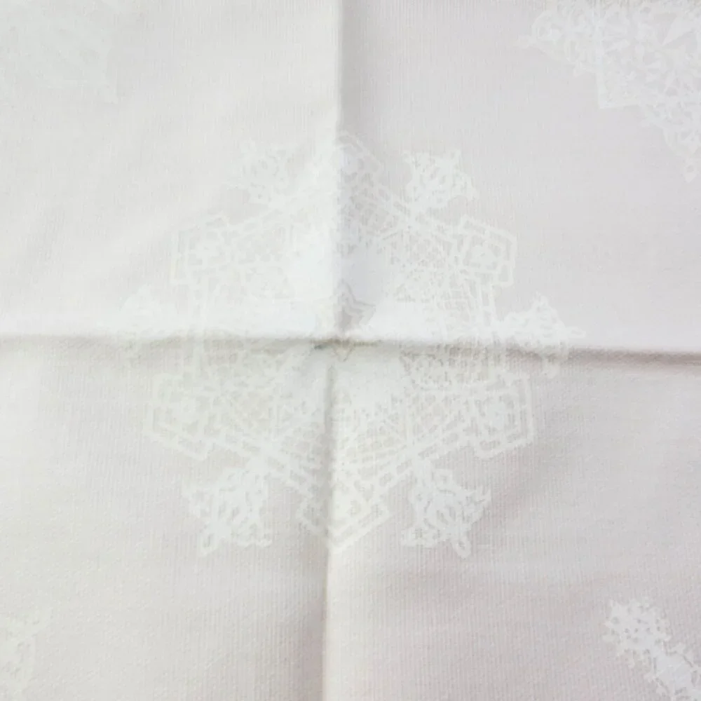 MFA Museum Of Fine Arts Snowflake Beige & Blue Print Cotton Napkin 16